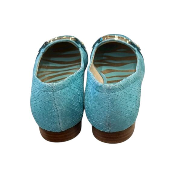 Anne Klein Talin Women’s Sky Blue Suede Leather Flats 5.5 - Picture 5 of 7